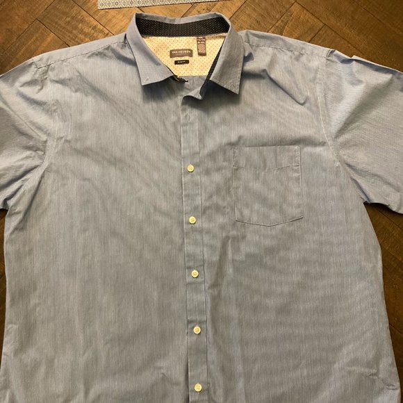 🔥🔥Summer Sale🔥🔥 Van Heusen Men Pinstripe Dress Shirt (Slim Fit) - Picture 2 of 4
